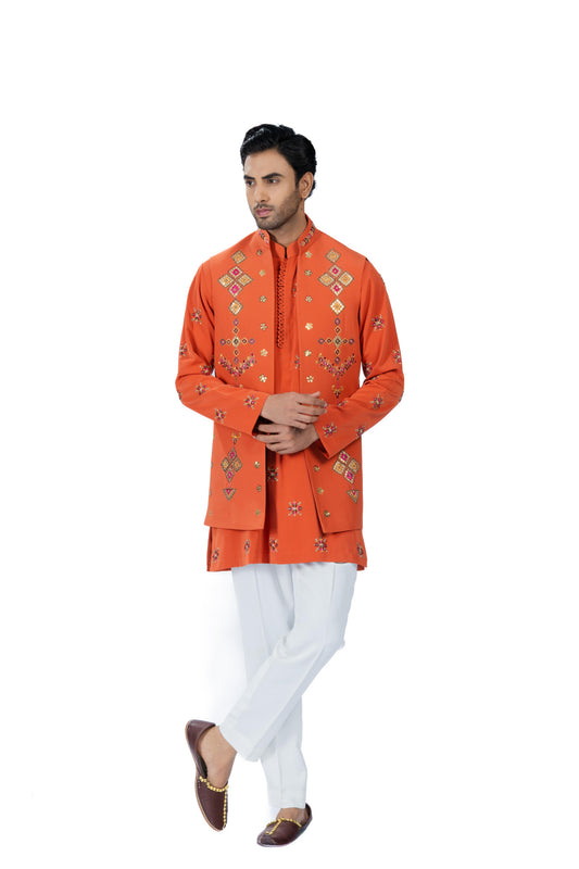 Narangi Bandi-Kurta Set