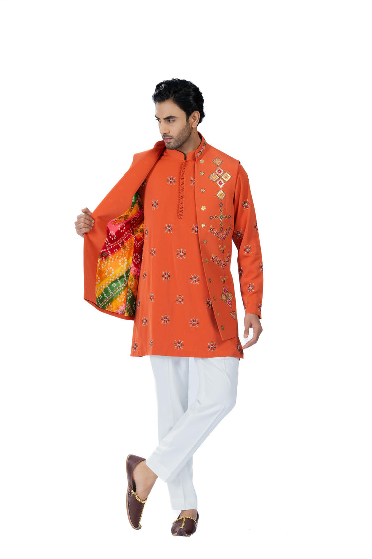 Narangi Bandi-Kurta Set