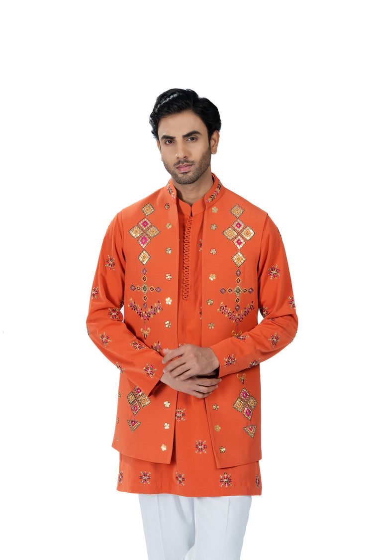 Narangi Bandi-Kurta Set