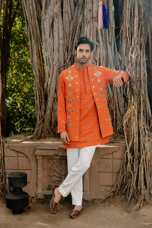 Narangi Bandi-Kurta Set